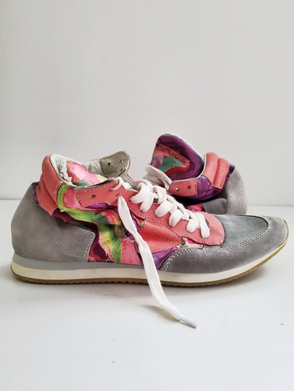 Philippe Model Watercolor Pop Art High Top Sneakers Rare Vintage Sz 39